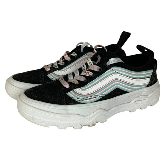 Vans Ultra Cush Pride Sneakers US 6.5 Womens 5 Mens Black Rainbow Trans Stripes - Picture 1 of 10
